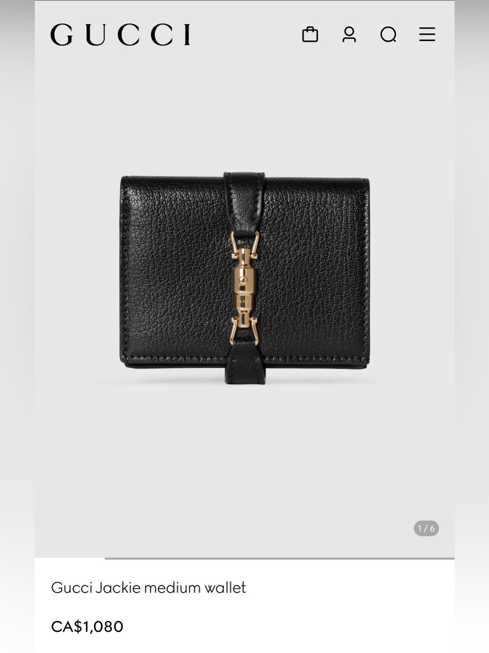 Gucci Jackie 1961 medium wallet